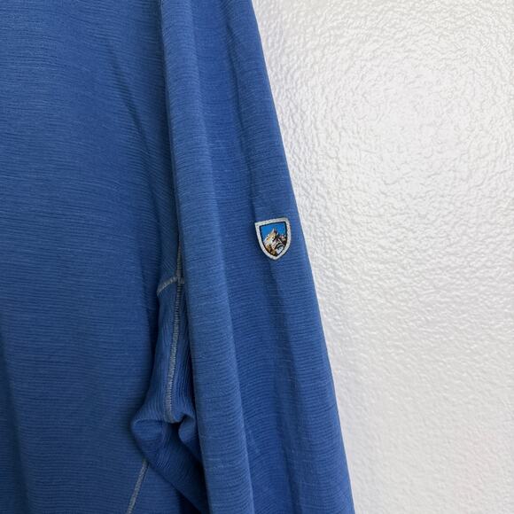 Kuhl Valiant Shirt Mens Size XL Blue Long Sleeve Crew Wool Blend Outdoors Hiking - Picture 3 of 10